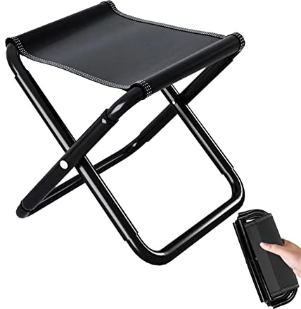 Kasmole Tragbarer Campinghocker,Tragbarer Klapphocker Backpacking Slacker Klappstuhl - Leichter Sitzhocker für Camping, Wandern, Gartenarbeit, Wandern, Reisen und