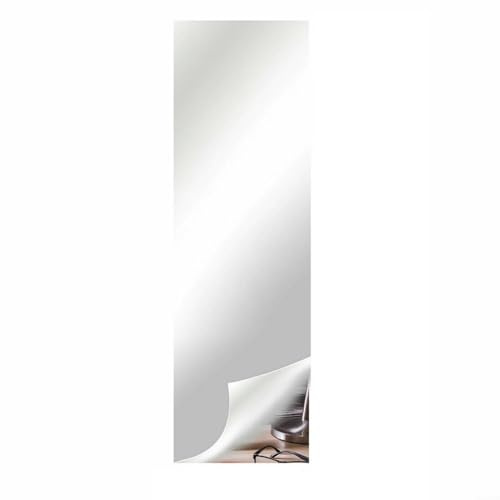 Pegatinas de espejo flexibles de 0,5 x 2 m, autoadhesivas, hojas de espejo para decoración del hogar, azulejos de espejo extraíbles, espejo adhesivo de pared (0,1 mm)