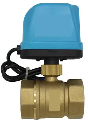 MUHM Motorisiertes Ventil mit 2 Anschlüssen, motorisiertes elektrisches Kugelventil, 1/2, 3/4, 1, 1-1/4, 1-1/2, 2 Anschlüsse, 220 V AC (Size : DN20)