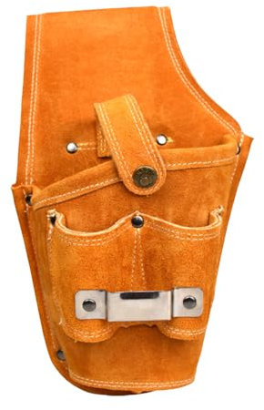 Werkzeugholster, Leder Werkzeuggürtel, Werkzeugtasche, Organizer Tasche, Multitool Gürteltasche mit Maßbandhalter für Elektriker, Klempner, Schreiner