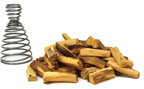 NIRDOSH - Begasungs-Kit Palo Santo Räucherholz Kleine Sahumito + Aroma Diffuser in Stahl - 50 Holzstäbe 5cm - Original Weihrauchbrenner für Sublimation- Heiliges Holz Bursera Graveolens