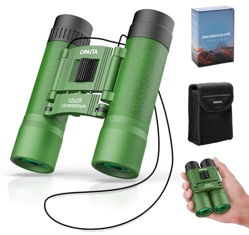 12X25 Fernglas für Kinder - Opaita Klein Ferngläser für Jungen Mädchen Vogelbeobachtung - Jagd Wandern Sightseeing Tierwelt und Sport