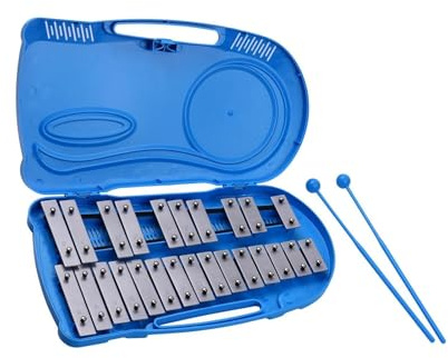 Professional Xylophone Professionelles 25-Ton-Glockenspiel-Xylophon Mit Koffer 2 Schlägeln Aus Metall Und Kunststoff
