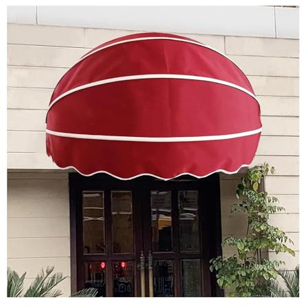 SHINGJING Marquesina hemisférica Plegable for Puerta, toldo Curvo francés, toldo for Ventana de Puerta Exterior, toldo for Ventana Estilo Domo, toldo antilluvia UV(C,Diameter:110cm/43.30in)