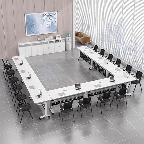 Klappbarer Trainingsseminartisch mit Eisenblech, geräuschlose Räder, rechteckiger Besprechungstisch für Konferenzräume, Büro