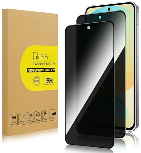 Lokyoo 2 Stück Sichtschutz Full Screen für Samsung Galaxy S24 FE, Anti-Spy Panzer Schutz Glas Folie Schutzfolie, Kante zu Kante Displayschutz Hat Keinen Einfluss auf die Hülle