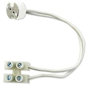 Douille en céramique G5.3 blanche, support d'ampoules G5.3, idéal pour les applications d'éclairage intérieur.