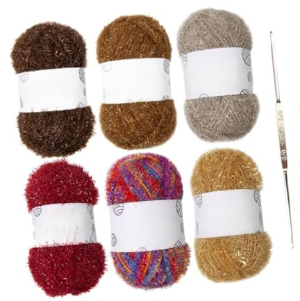 Nishiyuenyi Scrubby Yarn DIY Project Dishcloth Thread Knitting Yarn for Tableware Scrubbing Cloths Bath Towels, Type B