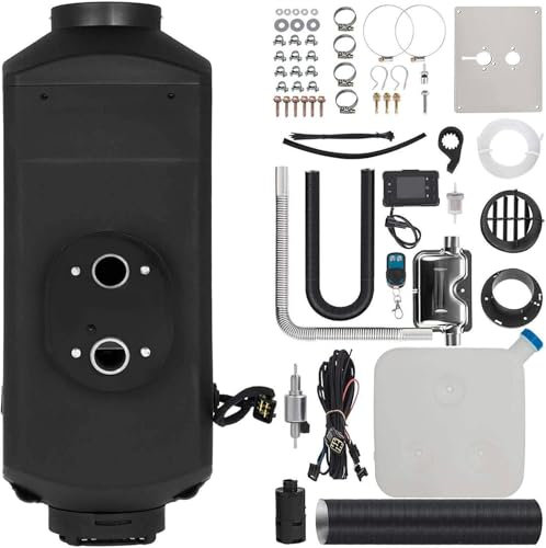 LYJYUJIE Aire Diesel 8KW Calentador 24V, calefacción de estacionamiento con Interruptor Remoto LCD Silenciador de Control del Tanque LCD termostato~/