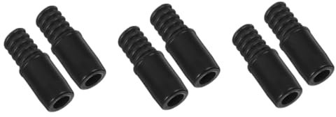 IWOWHERO 6 Stk stuck schraubfitting Besenstyle-Endadapter ösch noir Metallstangenbesen Besengewindeadapter Tipp Reinigung werkzeug wischbezug Besenstieladapter Besenstielende Plastik Black