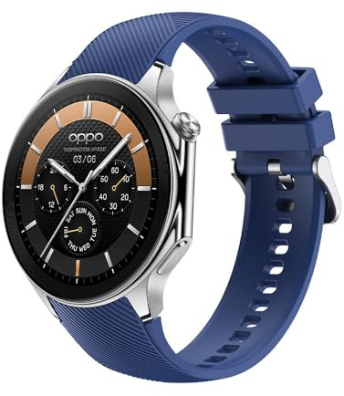 QJONSIU Klockarmband för OnePlus Watch 3, [Andningsbar] Sportband i Silikon, Hudvänlig, Silikon Ersättningsrem för OnePlus Watch 3-Blå