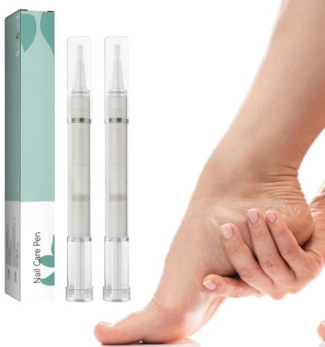 WUSJCOF Penna per le Unghie, 2 pezzi, nail care pen danneggiate e rinforzante, con Olio di Albero del Tè, Cuticole, smalto curativo, Fortificante, per Uso Esterno