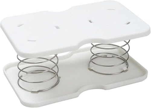 White Tissue Dispenser Tissue Box Spring Support-Spring Loaded Lifting Spring Tissue Holder for Office Home Kitchen Toilet Car, Holders and Dispensers Tissue Holders