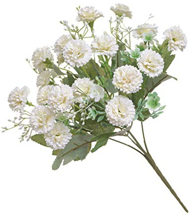 OUOULAJY Fiore artificiale lilla per mazzi di nozze fai da te centrotavola decorazione bianco