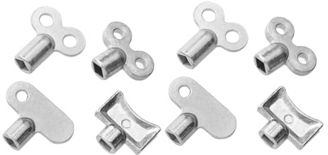 Tofficu 8pcs Radiator Bleed Keys Zinc Alloy Heater Bleed Valve Wrench Radiator Air Vent Tool for Home Heating Systems Use Plumbing Accessory