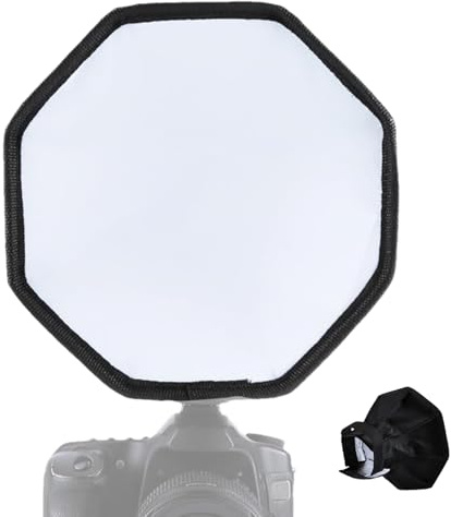Speedlight Diffuser Octagonal Dish Soft Dome Soft Light Cover | Strobe Diffuser for Macro Photography Octagonal Portable Lightweight Universal Compact Soft Light Diffuser Cover Diffuser