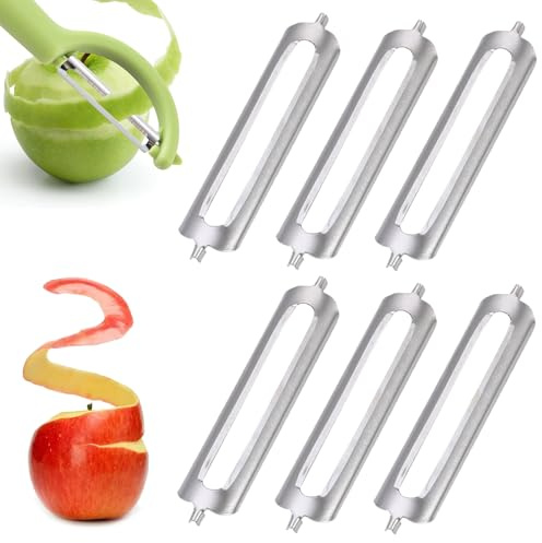 6 PCS Für Tupperware SparschäLer tupper Sparschäler SchäLer Ersatzklinge GemüSeschäLer Tupperware Klingen für Kartoffelschäler,Gemüseschäler,Vegetable Peeler