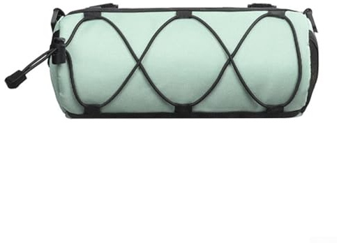 Yhenlovtt Bolsa de tubo frontal impermeable con correa para bicicleta de carretera de montaña, bolsa de manillar con hombro y bicicletas de carretera, compacta, 23,5 x 11 cm, nailon para ciclismo Sto