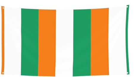 Drapeau de la Côte d'Ivoire - Bannière à suspendre pour voiture, bateau, jardin, fête, Noël, Halloween