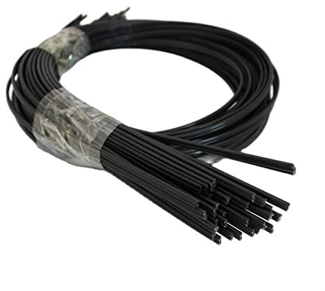 Elettrodi per saldatura in plastica ABS/PE/PP, lunghezza 1 m, per saldatori ad aria calda, strumenti di riparazione paraurti auto, bastoni per saldatura e saldatura (ABS, 150 pezzi)