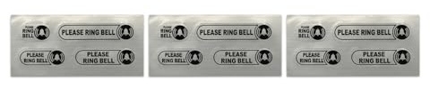Please Ring The Bell Door Sign Sticker 12pcs, 4 Sizes Ring Doorbell Sticker with Self-Adhesive Vinyl, Waterproof Bell Sign Stickers, Small Please Ring Bell Sign for Indoor Outdoor Entryway