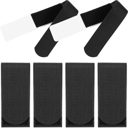 Healvian Bridas para Tablas de Esquí 10 Piezas Negras 50x450 Mm Correas de Sujeción Gancho y Bucle para Transporte y Almacenamiento Seguro en Deportes de Invierno