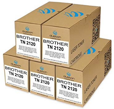 duston 5X TN2120, TN-2120 Schwarz Toner kompatibel zu Brother DCP-7030 7040 7045 HL-2140 2150 2170 MFC-7320 7440 7840