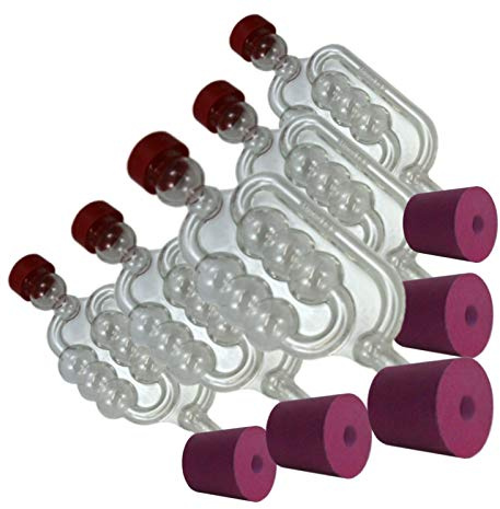 5X Bungs & Bubbler Airlocks - Demijohn Rubber Cork & Air Lock - Beer Wine Cider