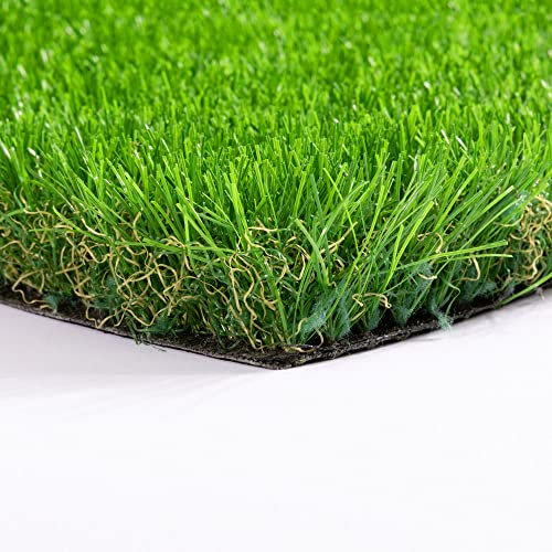 Steffensmeier Kunstrasen Windsor | Sonnenstunden: 20.000 | 32 mm | Outdoor | Meterware | wasserfest | Grün, Größe: 133x400 cm