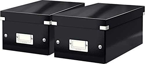 Leitz Click & Store DVD Aufbewahrungsbox (Schwarz) 2er Pack