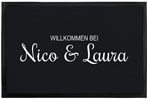 True Statements Fußmatte personalisiert mit Namen – Schmutzfangmatte 50 x 35 cm für Innen & Außen – Türmatte rutschfest, individuelles Geschenk