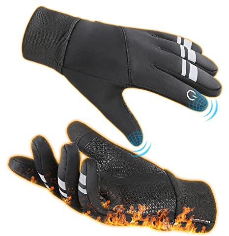 KynciLOR Winterhandschuhe Herren Damen Touchscreen Fahrradhandschuhe Winter rutschfeste Wasserfest Handschuhe Laufhandschuhe zum Radfahren Klettern Joggen Skifahren