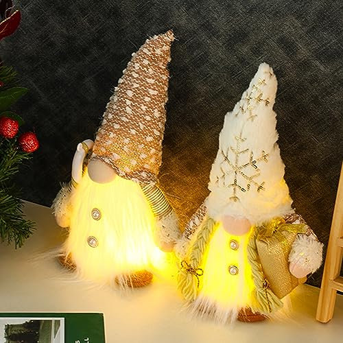 Gnomos Navideños Con Luz Led, Decoración Navidad Gnomo Pequeños, Gnomo Decorativo De Navidad, Gnomo Peluche Sueco Luces, Adornos De Navidad Para El Arbol, Figuras Colgante Puerta Chimeneas Mesa (A)
