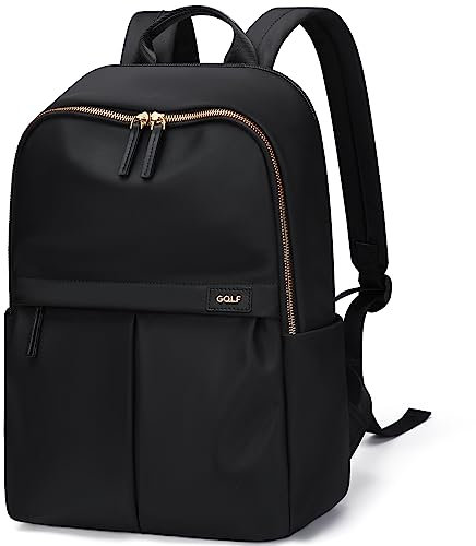 GOLF SUPAGS Sac à Dos Pour Ordinateur Portable Pour Femme, Résistant à L'eau, Convient Aux Sacs de Travail de Voyage Pour Ordinateur Portable de 15 Pouces (Noir)