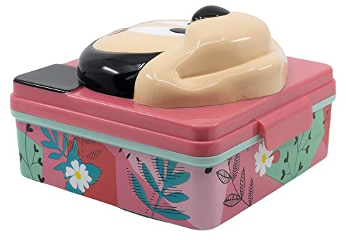 Sandwichera con tapa en 3D con forma de de Minnie Mouse