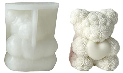 Eastuy Moule en Silicone Ourson Ours Moule Silicone Animaux Moule À Glaçons, Moule en Silicone À Savon, pour Bricolage Chocolat, Bonbons, Gâteau, Cuisson