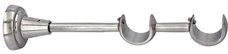 HDTL Zubehör für Gardinenstangen Ø 25mm Edelstahl Optik Ø 25/25mm Wandhalter