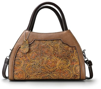 LETEULO Damen Handtasche Schultertasche mit großer Kapazität Henkeltasche Umhängetaschen für Damen Top Griff Retro Tasche