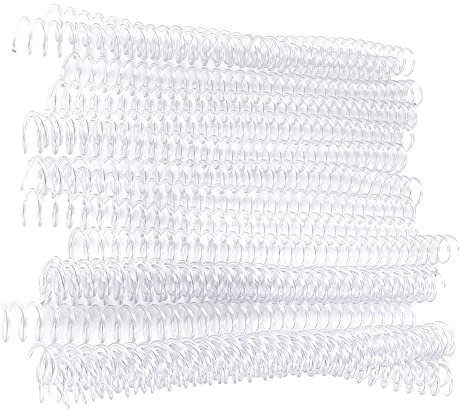WGFOIP Kunststoff-Bindering, 20 Stück, 30-Loch-Federspiralringe, Praktische Anleitung, überschüssiger Ring nach Dem Binden Abschneiden, Kann 75 Bis 150 (19 mm x 30 Löcher,