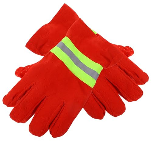 Gatuida Feuerwehrhandschuhe für Den Landschaftsbau 1 Paar Isolierte Arbeitshandschuhe für Den Bau Schutzdesign für Die Bergung