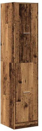 vidaXL Apothecary Cabinet, Storage Cabinet for Living Room, Apothecary Chest with Drawer, Apothecary Cupboard, Modern Style, Old Wood Engineered Wood
