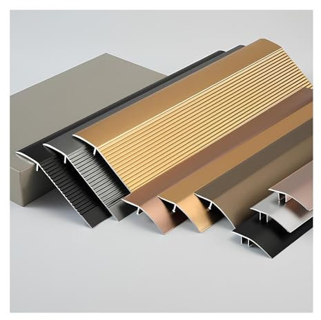 Bodenübergangsstreifen Höhenausgleich, Eloxierte Aluminium Übergangsprofil, Abschluss Anpassungsprofil, Schwelle Reduzierstück Für Türschwelle/Holzböden/Laminat/Fliesen(Bronze,10 * 90cm)