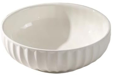 Ramen Bowl Tazón De Sopa Grande, Simple, Blanco, De Aspecto Alto, For El Hogar, Ensaladera De Cerámica De Color Bajo Vidriado Cuencos Sopa(C)