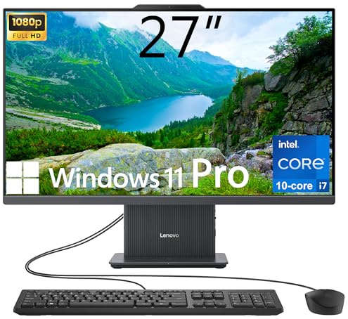 Lenovo ThinkCentre All-in-One Desktop Computer, 24 FHD IPS Display, 10-core Intel Core i7-13620H Processor, 64GB DDR5, 4TB SSD, Wi-Fi 6, USB-C, HDMI in&Out, Wired KB&Mouse, Windows 11 Pro