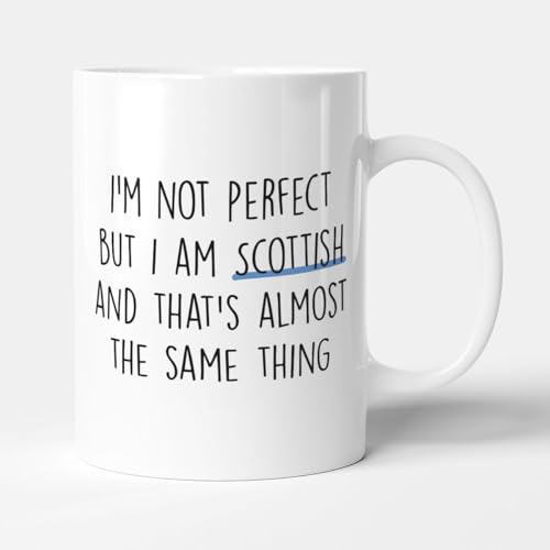 Victorian Printing Co - I'm Not Perfect But I Am Scottish - Funny Gift Country Pride Mug, Ceramic, 11fl.oz.