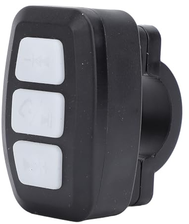 Bewinner Contrôleur Téléphonique de Guidon sans Fil, IPX6 Water, Autonomie de la Batterie de 100h, Attente de 18 Mois, Télécommande BT Rechargeable pour Le Cyclisme (White)