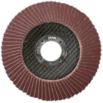 Disco flap - disco de lija de óxido de aluminio de 115 mm, grano 60, adecuado para desbaste y acabado en superficies metálicas.