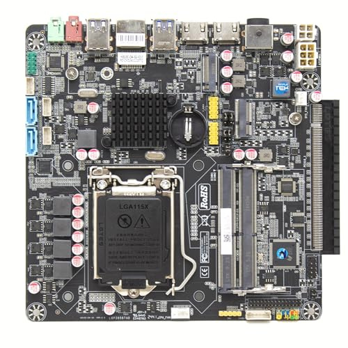 SIMPLETEK - Mini-ITX LGA1151 Mainboard für CPU der 6. - 9. Generation - DDR4, 2× SATA, M.2 NVMe/SATA + M.2 Key E Wi-Fi, HDMI, USB 3.0 + USB-C, LAN, Audio