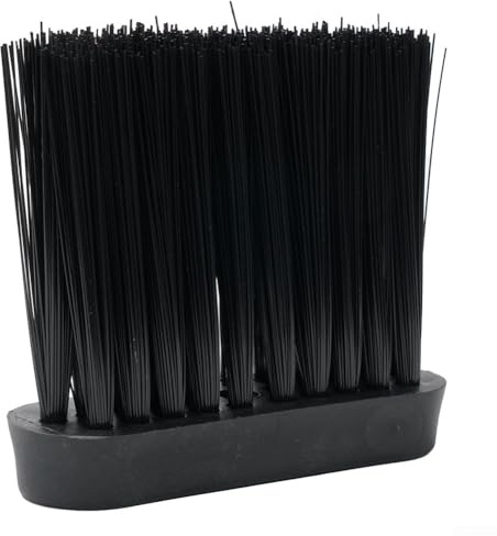 Cabezal de escoba de repuesto de mango de plástico para herramientas de limpieza de chimenea con recambio de cepillo de repuesto diseñado para una limpieza eficaz de superficies de chimenea (S)