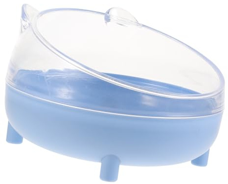Homoyoyo Casa de Baño de Arena para Hámster Pequeño de Plástico Tapa Transparente Semicerrada para Limpieza Cómoda en Hogar y Viajes Color Aleatorio